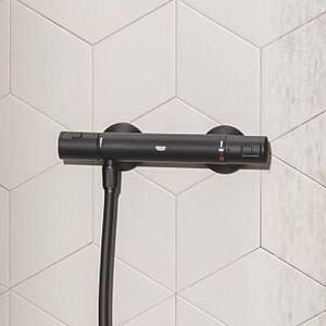 Grohe Precision baterie de duș perete cu termostat negru 345942430