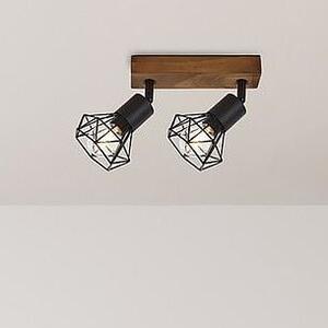Rabalux Zeus lampă de tavan 2x40 W negru-lemn 3138