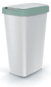 Coș de gunoi cu capac colorat, 45 l, verde/gri