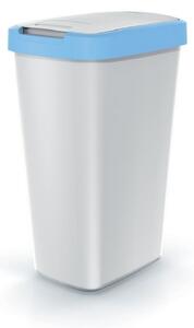 Coș de gunoi cu capac colorat, 45 l, albastru/gri