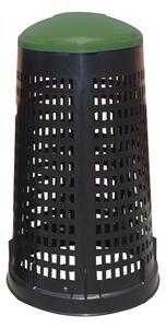 Coș de gunoi de exterior - plastic, 120 l, verde
