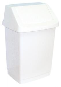 Coș de gunoi cu capac plastic 50 l, alb