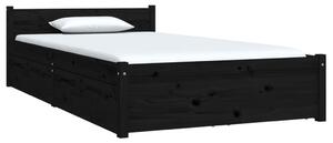 Cadru de pat cu sertare Single 3FT, negru, 90x190 cm