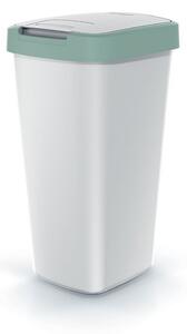Coș de gunoi cu capac colorat, 25 l, verde/gri