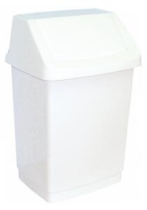 Coș de gunoi cu capac plastic 9 l, alb