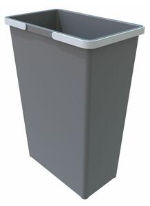 Coș de gunoi cu mânere 35 l, gri