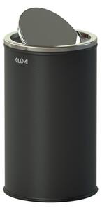 Coș de gunoi cu capac, 18 l, negru