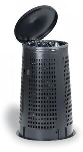 Coș de gunoi exterior - plastic, 120 l, negru