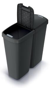 Coș de gunoi DUO negru, 50 l, negru