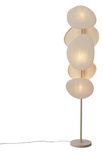 Lampă de podea Japandi bej cu 3 lumini - Organica