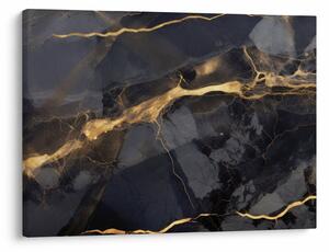 Tablou - Negru - decor auriu (70x50 cm)