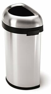 Coș semirotund deschis 60 l, oțel mat, oțel inoxidabil