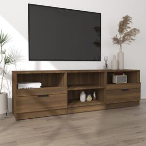 Comodă TV, stejar maro, 150x33,5x45 cm, lemn prelucrat