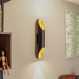 BEGA Studio Line lampă de perete 28W negru/alamă neagră/aur, reglabil, Negru, Hol, Metal, Modern