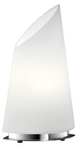 BANKAMP Lampă de masă Sail din sticlă, înălțime 42 cm, dim, reglabil, Alb, Camera de zi / sufragerie, Sticlă, Modern
