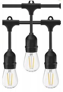 LED șir decorativ exterior 20xE27/1W/230V 20 m IP65 negru