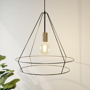 Envostar Lampă suspendată deschisă cu abajur din metal, unghiulară, reglabil, Negru, Camera de zi / sufragerie, Metal, Modern
