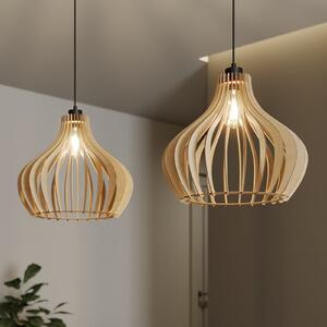 Envostar Lampă suspendată Faje, placaj de mesteacăn, 2fl, reglabil, Lemn, Camera de zi / sufragerie, Lemn, Scandinavă