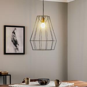 Envostar Finan, 1 bec, Ø 41cm, reglabil, Negru, Camera de zi / sufragerie, Metal, Modern