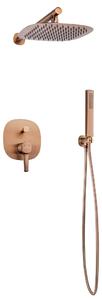 Invena Glamour set de duș ascuns cu duș de ploaie cupru BS-02-014