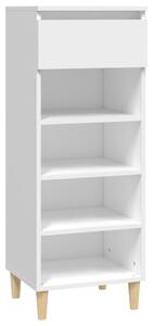Pantofar, alb, 40x36x105 cm, lemn compozit