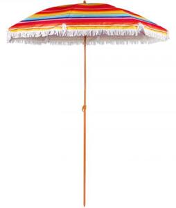 Royokamp umbrelă de soare basculantă cu franjuri 1,8m - Dungat #red-blue