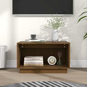 Comodă TV, maro miere, 60x35x35 cm, lemn masiv de pin