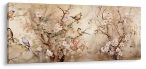 Tablou - Pictură de păsări de epocă II. (120x50 cm)