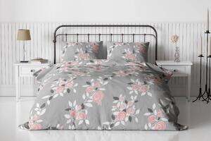 Lenjerie de pat din bumbac EFLORIA, gri Dimensiune lenjerie de pat: 70 x 90 cm | 140 x 200 cm
