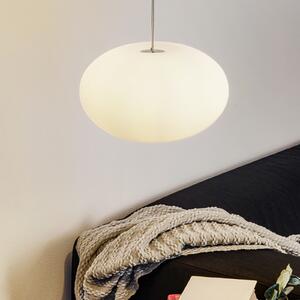 Casablanca Aih - lampă suspendată 28 cm alb mat, reglabil, Alb, Camera de zi / sufragerie, Sticlă, Design