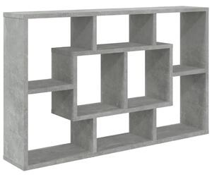 Raft de perete, gri beton, 85x16x52,5 cm, lemn compozit