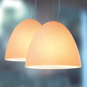 Casablanca Bell - lampă suspendată nisip 21 cm 2s., reglabil, Bej, Camera de zi / sufragerie, Sticlă, Design