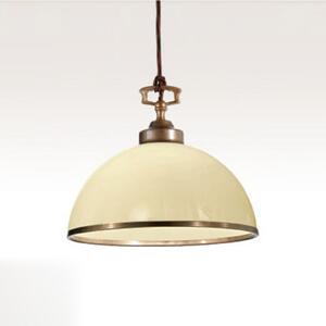 Cremasco La Botte lampă suspendată, fildeș, reglabil, Bronz / Alamă Veche, Camera de zi / sufragerie, Metal, Casă de țară / Rustic