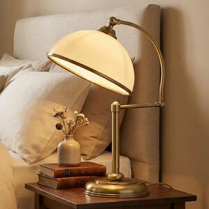Cremasco La Botte lampă de masă reglabilă fildeș, Auriu / Alamă, dormitor, Sticlă, Casă de țară / Rustic