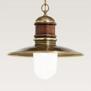 Cremasco Faro lampă suspendată o sursă 31 cm, reglabil, Bronz / Alamă Veche, Camera de zi / sufragerie, Metal, Maritimă