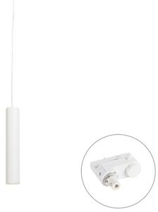 Lampă suspendată de design albă, incl. adaptor de șină trifazat - 3-Phase Tuba Small