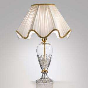 Cremasco Belle Epoque lampă de masă, 50 cm aur, Transparent, Camera de zi / sufragerie, Țesătură / Textil