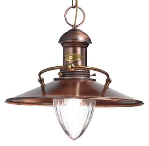 Cremasco Scia lampă suspendată antică în cupru, reglabil, Cupru, Camera de zi / sufragerie, Metal, Maritimă