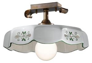 Cremasco Marostica plafonieră stil casă țărănească verde, reglabil, Alb, Camera de zi / sufragerie, Ceramică, Casă de țară / Rustic