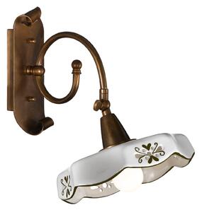 Cremasco Marostica aplică rural-rustică, maro, reglabil, Bronz / Alamă Veche, Camera de zi / sufragerie, Metal, Casă de țară / Rustic