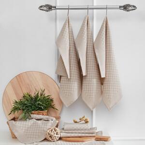 Prosop bucatarie din bumbac 40x60cm, Lola crem
