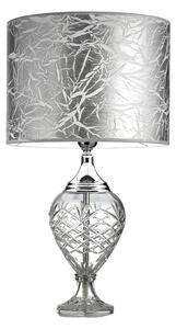 Cremasco Belle Epoque lampă de masă, 59 cm crom, Transparent, Camera de zi / sufragerie, Sticlă