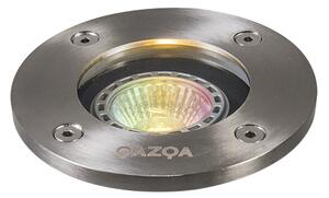 Spot inteligent de sol din oțel inoxidabil, inclusiv WiFi GU10 IP65 - Basic Round