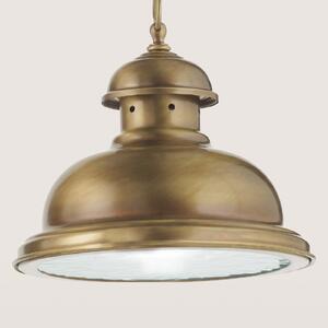Cremasco Scirocco lampă suspendată, 25 cm alama satinată, reglabil, Bronz / Alamă Veche, Camera de zi / sufragerie, Metal, Antichitate