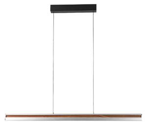 Lustră Pendul Lucande, Lutana, reglabil, Lemn, Sala de mese, Metal, Modern