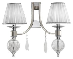 Cremasco 7330 aplică cu picături din sticlă, două surse, reglabil, Metalic, Camera de zi / sufragerie, Țesătură / Textil, Antichitate