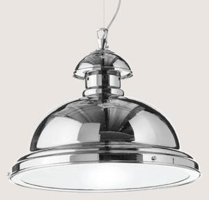 Cremasco Scirocco lampă suspendată, 35cm crom strălucitor, reglabil, Metalic, Camera de zi / sufragerie, Metal, Design industrial