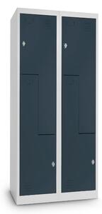 Dulap metalic Z, 80 x 50 x 180 cm, blocare cu rotire, antracit - RAL 7016