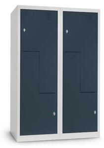 Dulap metalic Z, 120 x 50 x 180 cm, blocare cu rotire, antracit - ral 7016