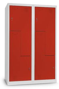 Dulap metalic Z, 120 x 50 x 180 cm, inchidere cilindrica, rosu - ral 3000